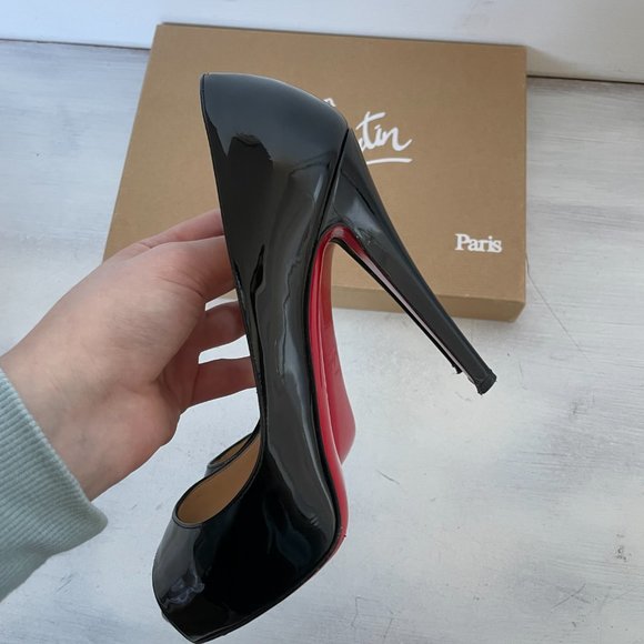 Christian Louboutin Black and Red Platform Heels - Picture 10 of 16